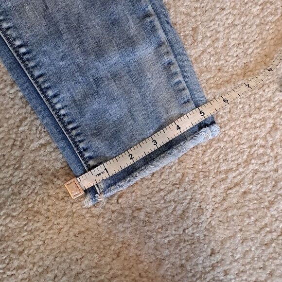 Jeans Blue Savvy Women’s JSkinny Distressed Light Wash Stretch Mid Rise Size 14 - Picture 13 of 13